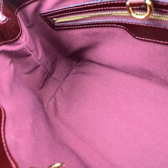 LOUIS VUITTON Wilshire PM Hand Bag Monogram Vernis Rouge Fauviste - Picture 12 of 14